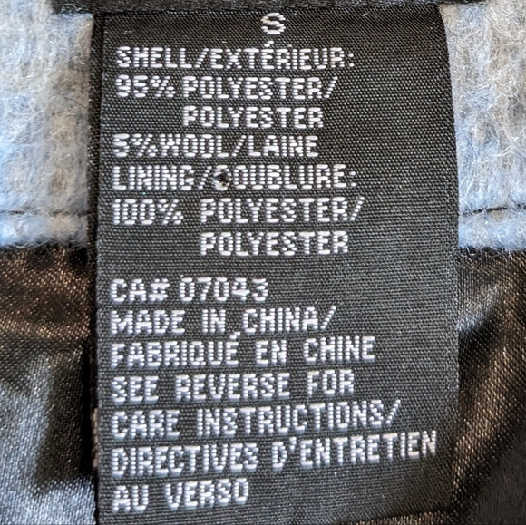 Me Jane Wool Blend Whimsical Dressy Coat Size S Blue & Black - Picture 8 of 10